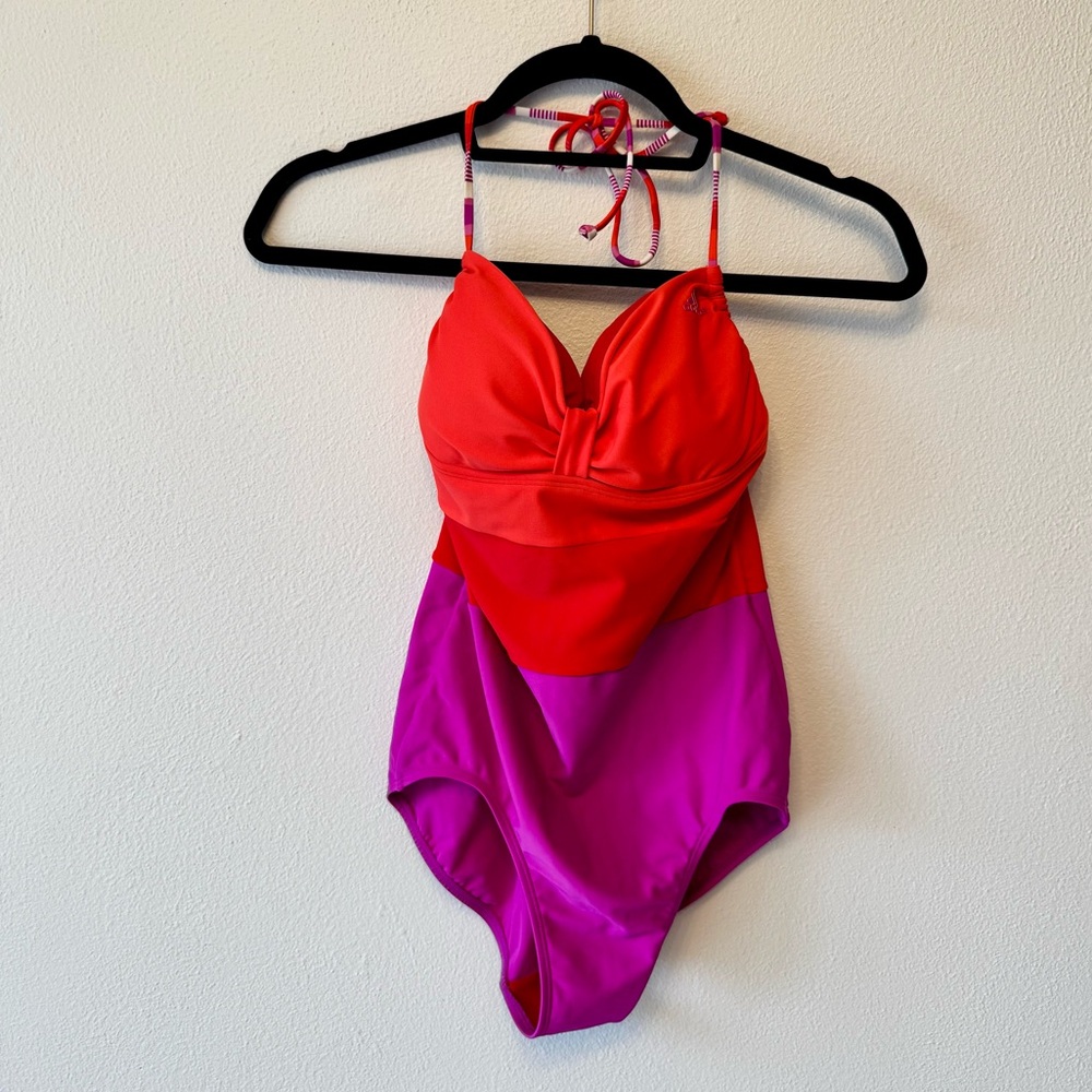 Adidas Colorblock One Piece Swimsuit | size 10 | NWT